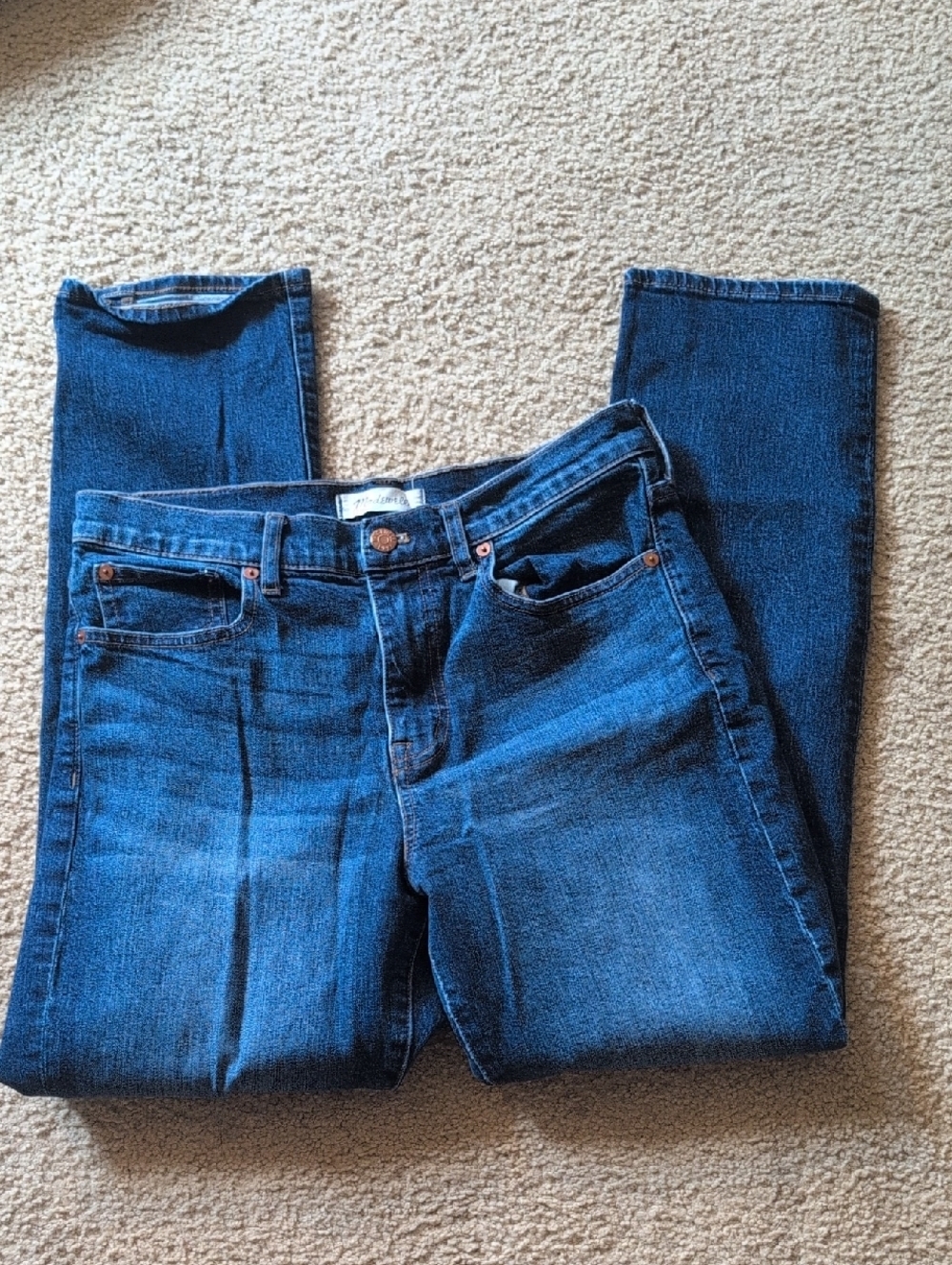 Madewell Dark Blue Straight Leg Jeans Cruiser straight